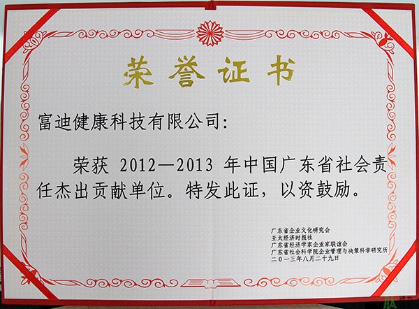 富迪至尊国际的荣誉证书一览
