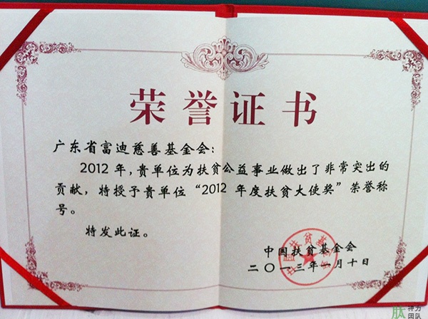 富迪至尊国际的荣誉证书一览